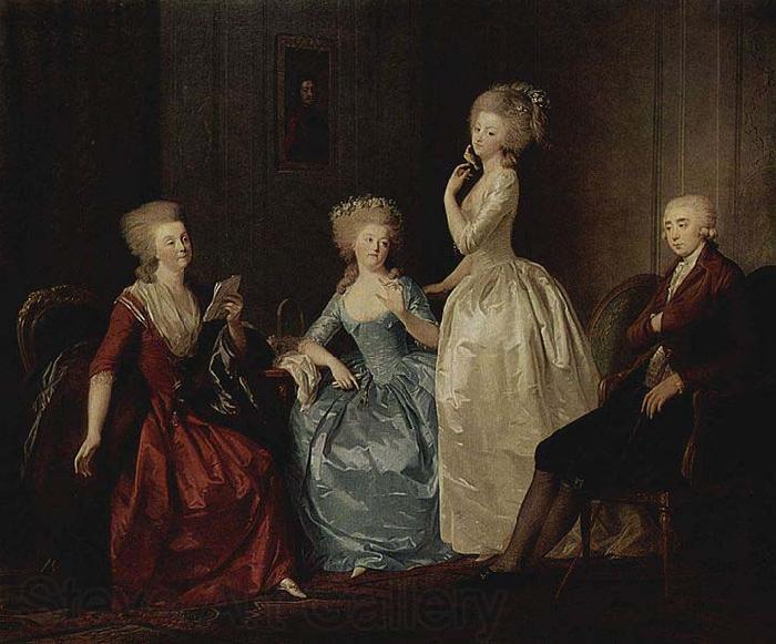 TISCHBEIN, Johann Heinrich Wilhelm Portrat der Grafin Saltykowa und ihrer Familie Spain oil painting art